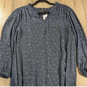 Lane Bryant Dark Blue Animal Print Blouse